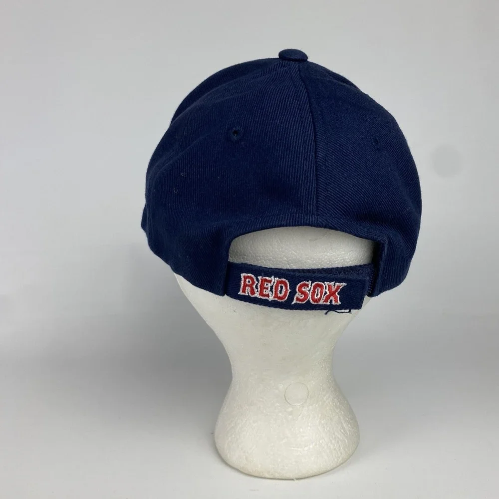 VTG Boston Red Sox Hat Navy Blue Baseball Strapback‎ MLB Genuine Merchandise